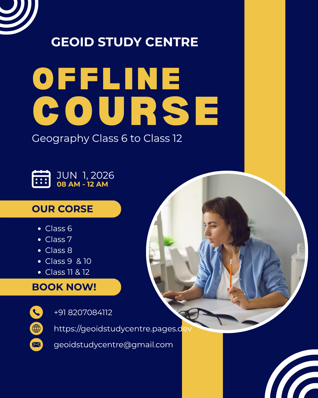 Offline Course Geography Class 6 to Class 12 Flyer